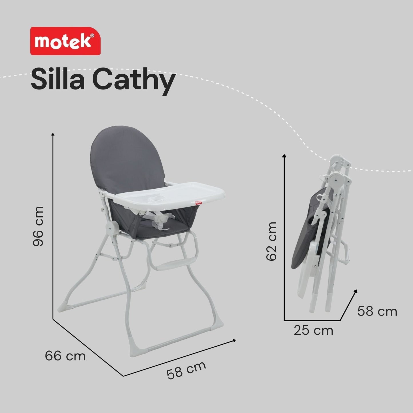 Silla Periquera Motek Cathy | Plegado Compacto, Self Standing