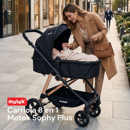 Carriola Travel System 3 en 1 Motek Sophy Plus - Bambineto y Autoasiento