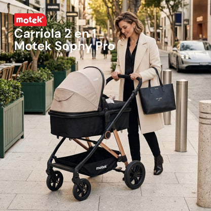 Carriola 2 en 1 Motek Sophy Pro - Bambineto Reversible 25kg