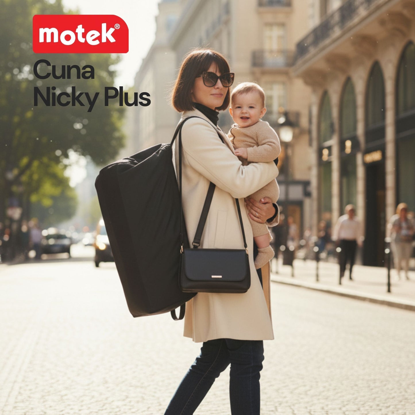 Cuna Corral Viaje Motek Nicky Plus Mochila 2 Niveles Mosquitero Material Tela Malla