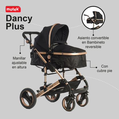Carriola Bebe Motek Dancy Plus 3 en 1 Portabebe Aluminio