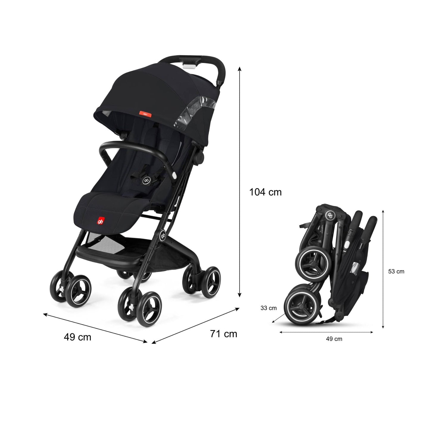 Sistema De Viaje Bebe Carriola Compacta Gb Qbit+ All Terrain con Autoasiento Portabebe Gb Artio Homologado