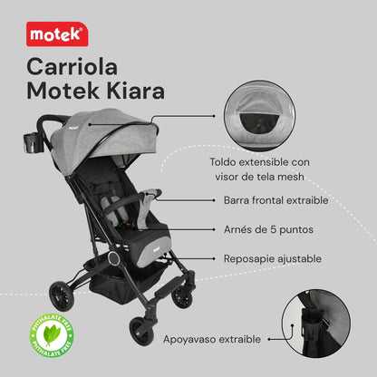 Carriola Ligera Motek Kiara Compacta de Viaje