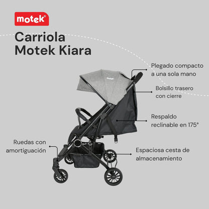 Carriola Ligera Motek Kiara Compacta de Viaje