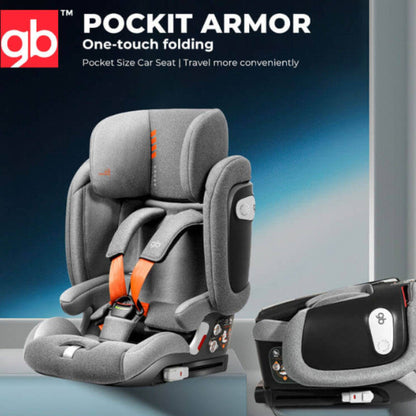 Combo Viajero - Carriola gb Fyn+ Negra & Autoasiento gb Pockit Armor