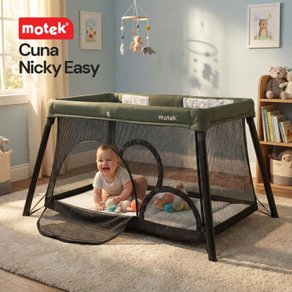 Cuna Corral Viaje Motek Nicky Easy con Bolso y Mosquitero
