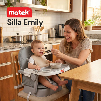 Silla Periquera 3 En 1 Motek Emily Booster Silla Alta Y Baja Portátil