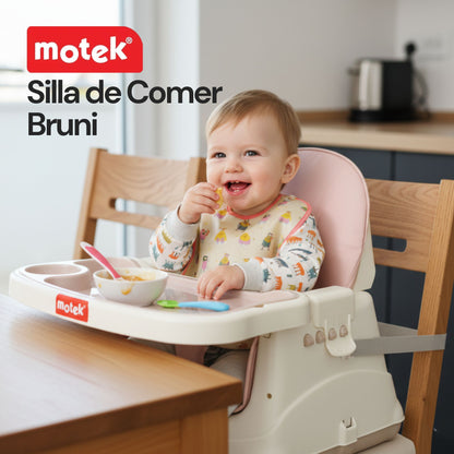 Silla Alta Periquera Motek Bruni 4 en 1 Comer Bebe