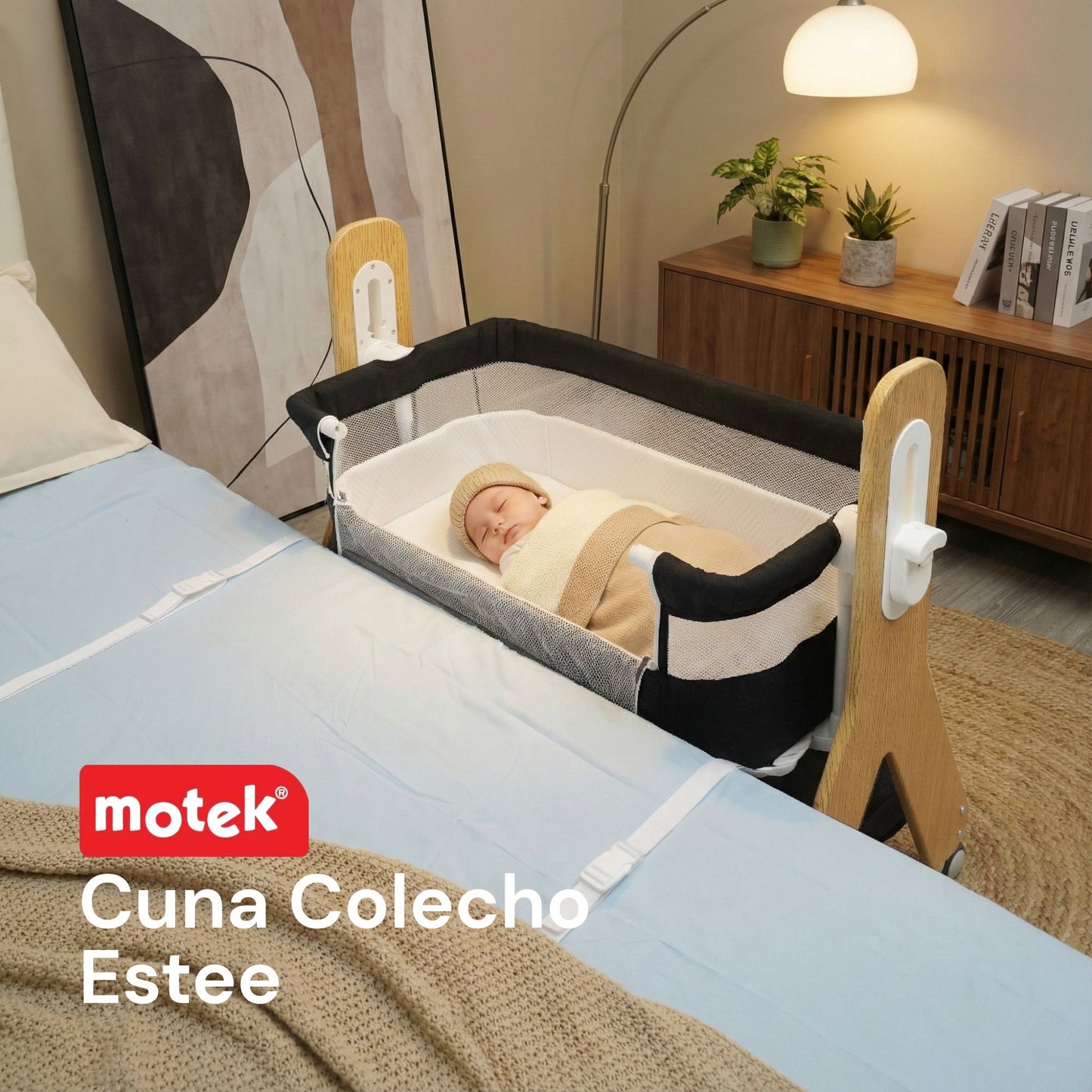 Cuna Colecho Motek Estee Bebe Mecedora Mosquitero Deluxe