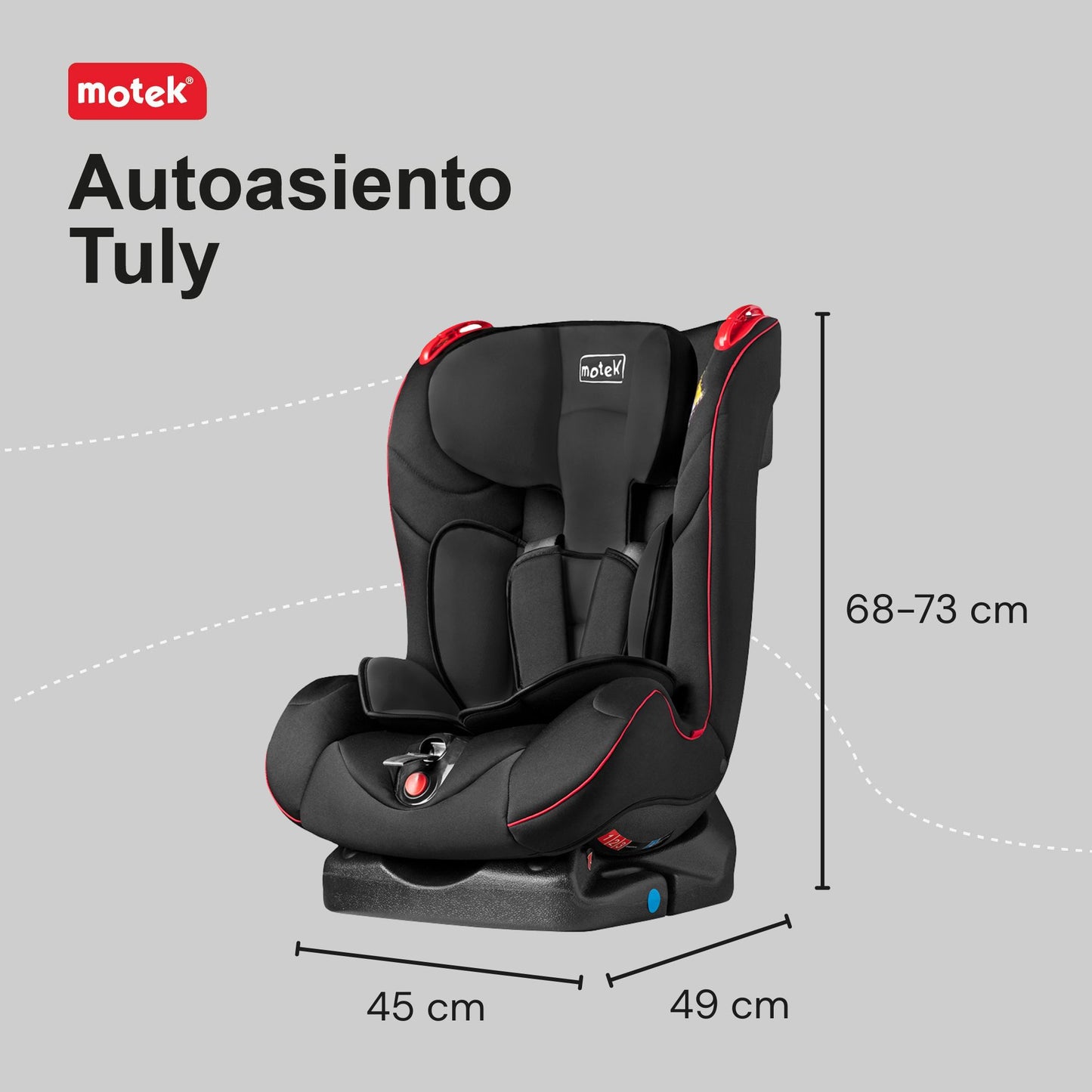 Autoasiento Silla Motek Tuly Bebe para Carro de 0 a 25kg