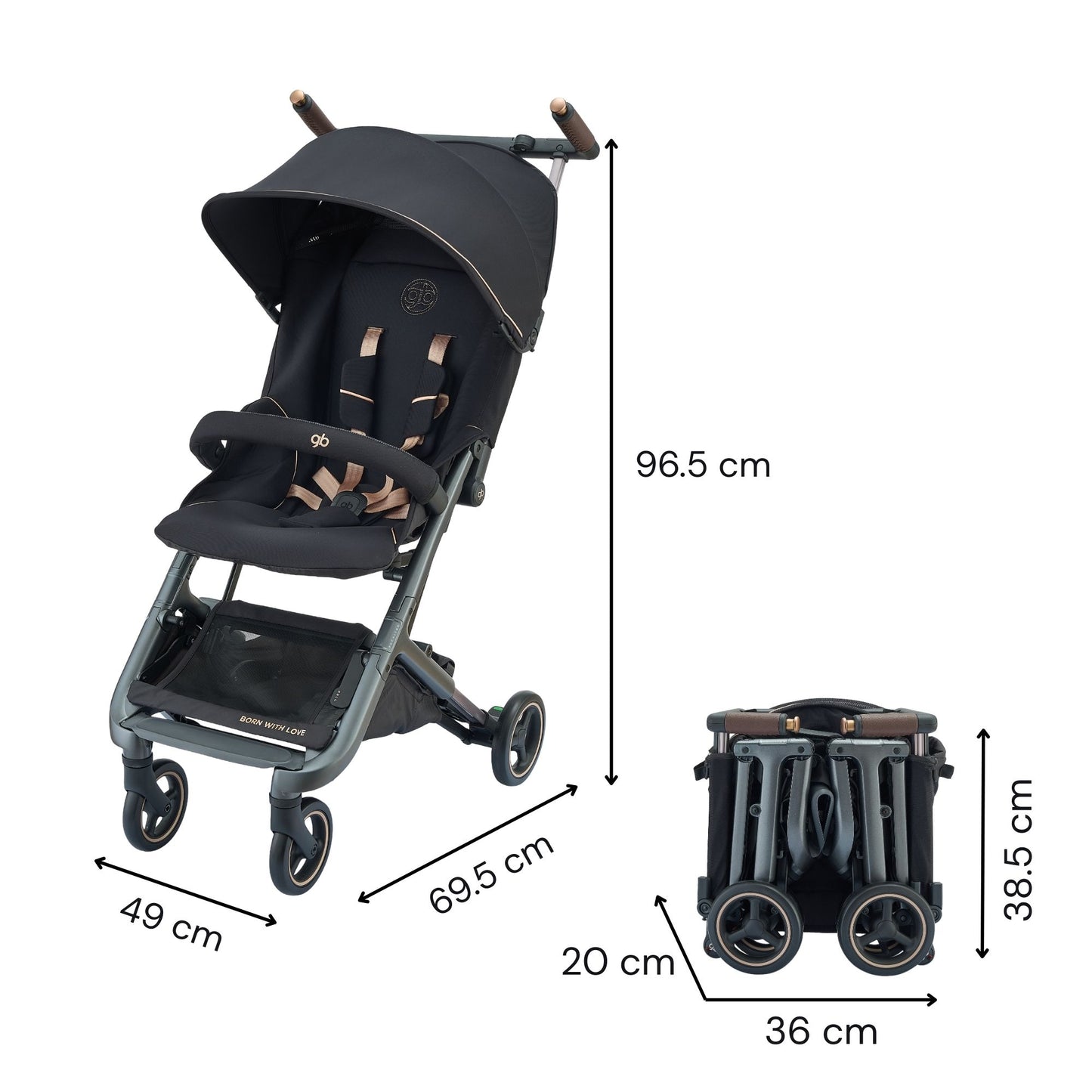 Carriola de Viaje GB Pockit Go Ligera Compacta Apto Avion