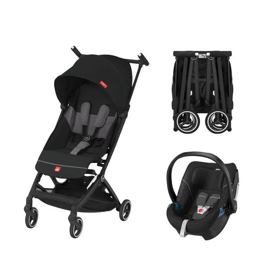 Sistema De Viaje Bebe Carriola Compacta Gb Pockit+ All City con Autoasiento Portabebe Gb Artio Homologado