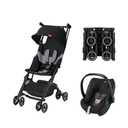 Sistema De Viaje Bebe Carriola Compacta Gb Pockit+ All Terrain con Autoasiento Portabebe Gb Artio Homologado