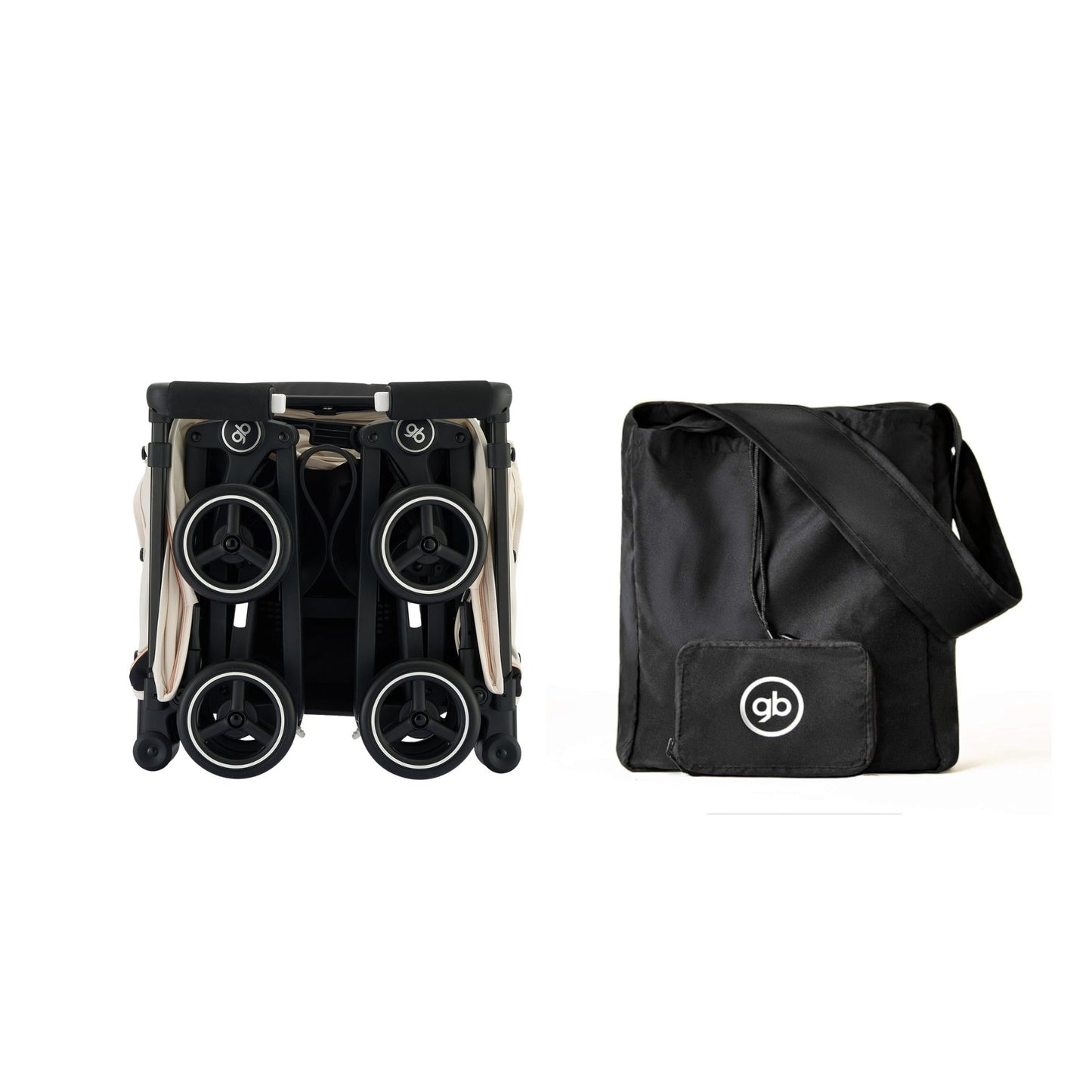 Combo Travel Pro - Carriola gb Pockit+ All Terrain Blanco & Bolso Organizador de Viaje para Carriola