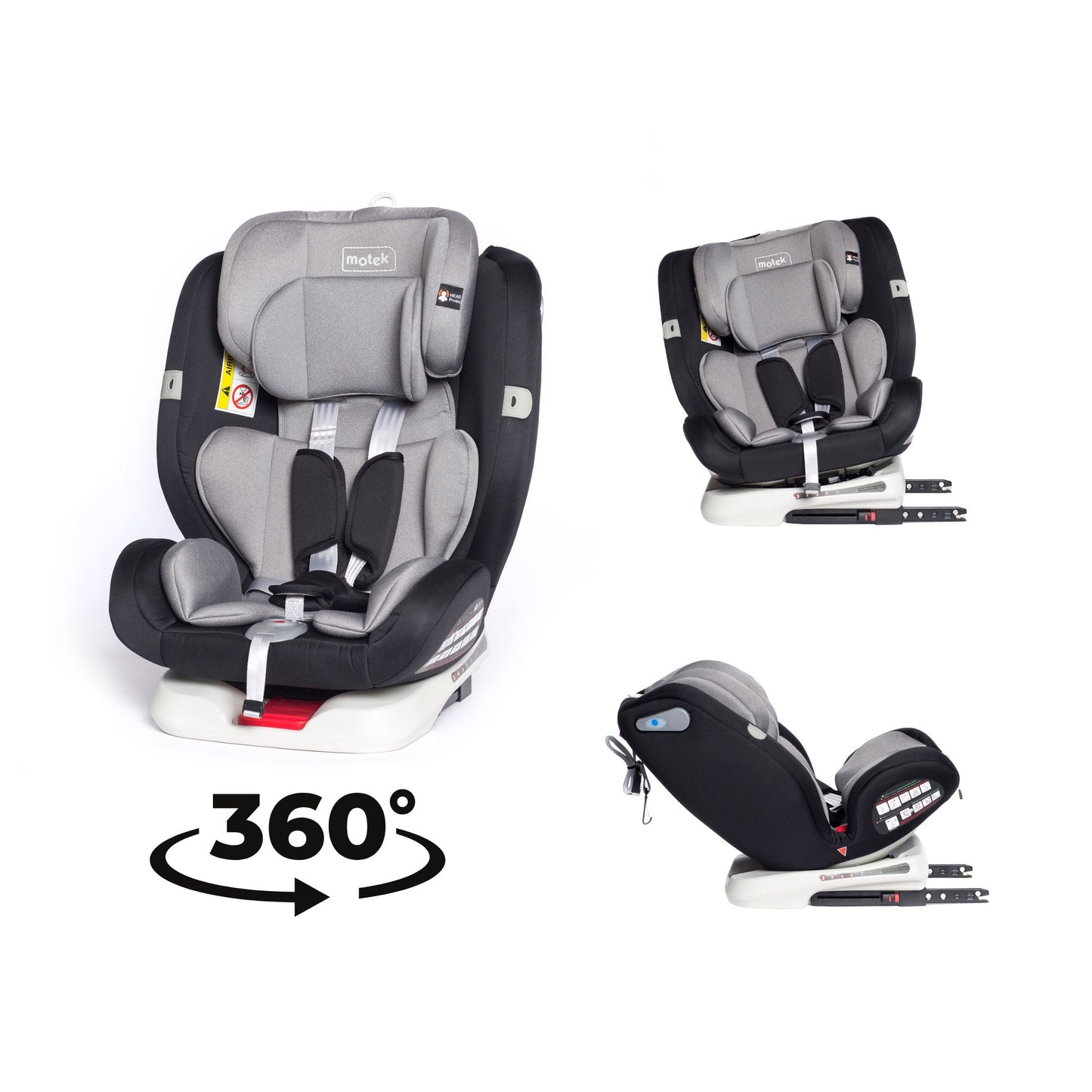 Autoasiento Bebe Motek Raf Race Isofix Latch 0-36kg Giro 360