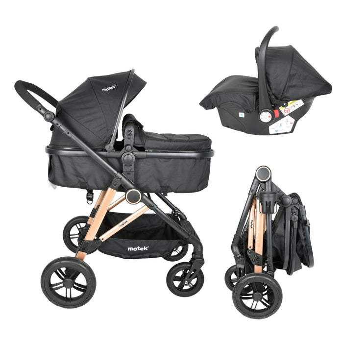 Carriola Travel System 3 en 1 Motek Sophy Plus - Bambineto y Autoasiento