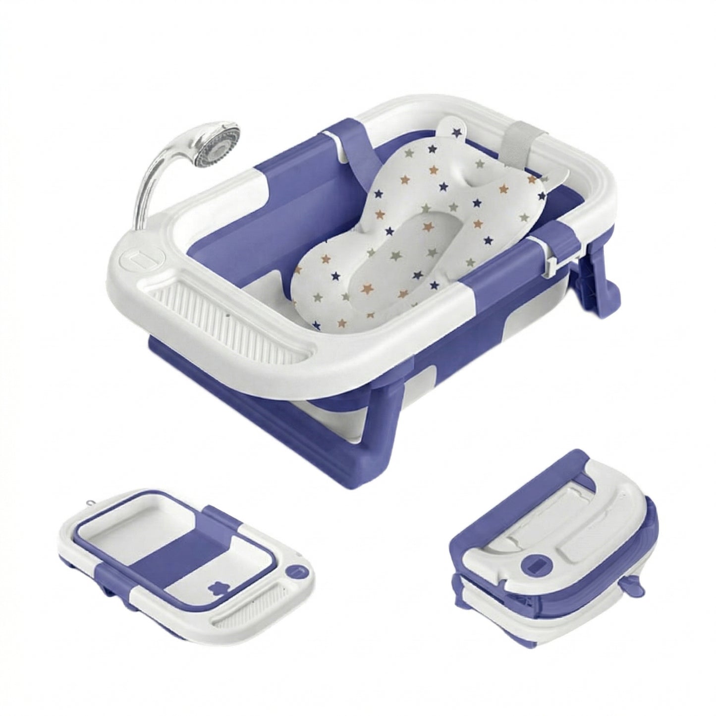 Bañera Tina Ultra Plegable Motek Squash con Termómetro Digital