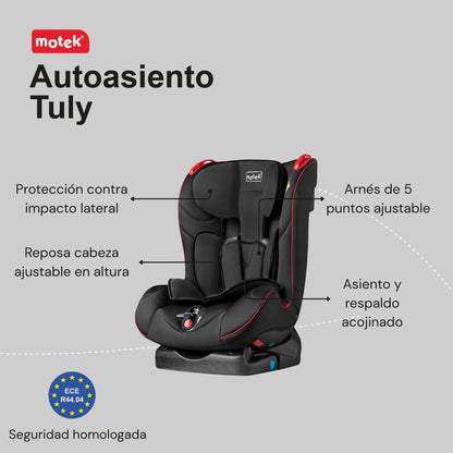 Autoasiento Silla Motek Tuly Bebe para Carro de 0 a 25kg